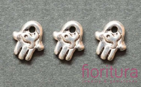 ZAWIESZKA RĘKA OK.14x12MM KOLOR STARE SREBRO
