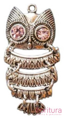 ZAWIESZKA SOWA 50x23MM KOLOR SREBRNY