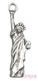 ZAWIESZKA STATUA WOLNOŚCI 34x10MM KOLOR STARE SREBRO