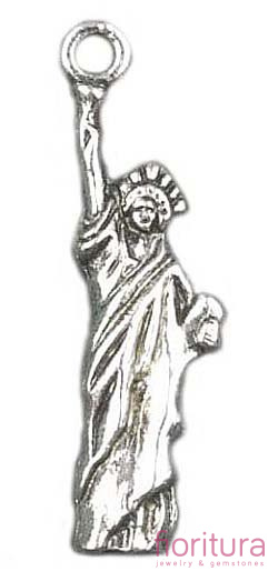 ZAWIESZKA STATUA WOLNOŚCI 34x10MM KOLOR STARE SREBRO