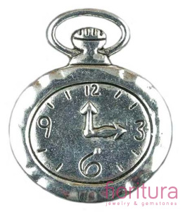 ZAWIESZKA ZEGAREK 28X32MM KOLOR STARE SREBRO