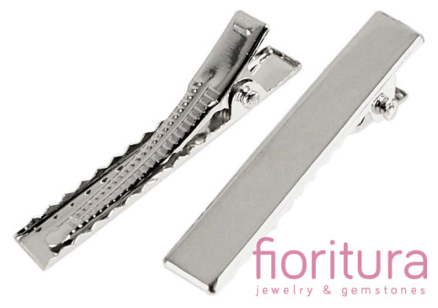 BAZA SPINKI DO WŁOSÓW 34x7MM KOLOR SREBRNY