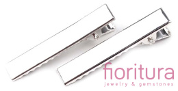 BAZA SPINKI DO WŁOSÓW 46x8MM KOLOR SREBRNY