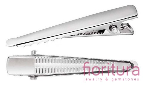 BAZA SPINKI DO WŁOSÓW 47x8MM KOLOR SREBRNY