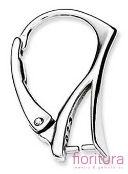 BIGLE ANGIELSKIE ZACISKANE 18x12MM SREBRO