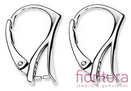 BIGLE ANGIELSKIE ZACISKANE 18x12MM SREBRO