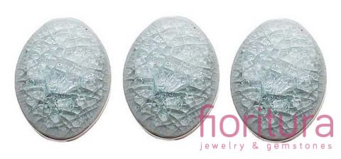 KABOSZON CERAMICZNY CRACLE OWAL 18x12MM KOLOR SZARY