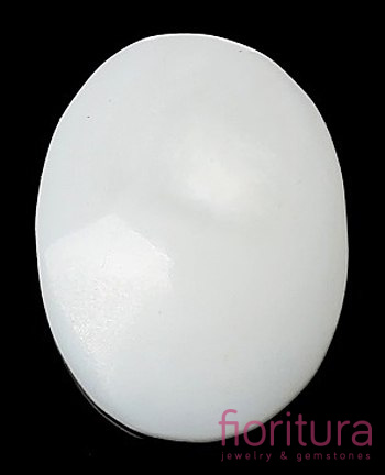KABOSZON MASA PERŁOWA OWAL 11x8MM KOLOR BIAŁY