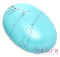 KAMIEŃ NATURALNY HOWLIT KABOSZON OWAL 10x8x4MM KOLOR GŁĘBOKI BŁĘKIT