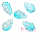 KORALIKI SZKLANE CRACLE KROPLA FASETOWANA 16x10MM KOLOR CRYSTAL/BLUE