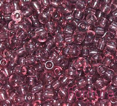 KORALIKI SZKLANE DROBNE TRANSPARENTNE 2MM KOLOR AMETYST