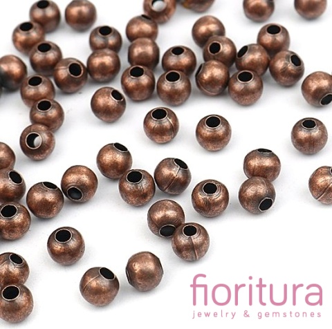 KULKI GŁADKIE 2,4MM KOLOR MIEDZIANY