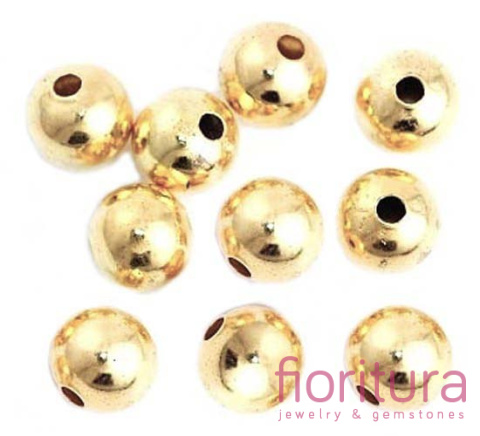 KULKI GŁADKIE PEŁNE 4MM KOLOR JASNY ZŁOTY