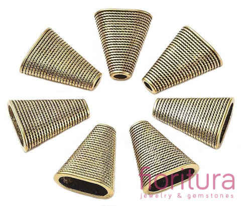 NAKŁADKA STOŻEK 23x19x9MM KOLOR ANTYCZNE ZŁOTO