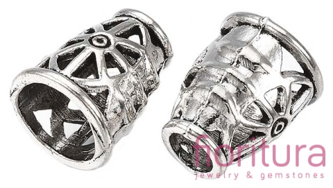 NAKŁADKA STOŻEK 13X11MM KOLOR STARE SREBRO