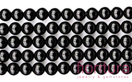 PERŁA SZKLANA KULA 14MM KOLOR CZARNY