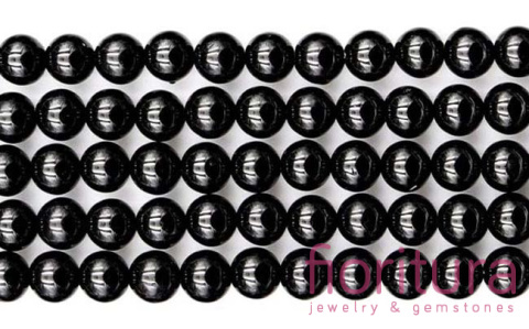 PERŁA SZKLANA KULA 14MM KOLOR CZARNY