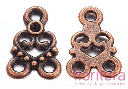 PODSTAWA KOLCZYKA, ROZDZIELACZ 15x11MM KOLOR MIEDZIANY