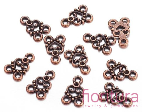 PODSTAWA KOLCZYKA, ROZDZIELACZ 15x11MM KOLOR MIEDZIANY