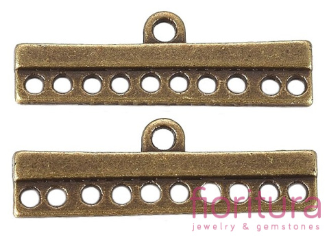 ROZDZIELACZ NA DZIESIĘĆ 28x9x2,5MM KOLOR STARE ZŁOTO