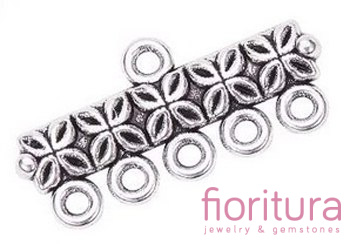 ROZDZIELACZ NA PIĘĆ 25x11x2MM KOLOR STARE SREBRO