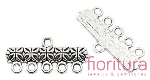 ROZDZIELACZ NA PIĘĆ 25x11x2MM KOLOR STARE SREBRO