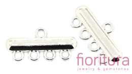 ROZDZIELACZ NA CZTERY 23x11x2MM KOLOR SREBRNY