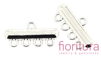 ROZDZIELACZ NA CZTERY 23x11x2MM KOLOR SREBRNY