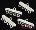 ROZDZIELACZ NA CZTERY 23x11x2MM KOLOR SREBRNY