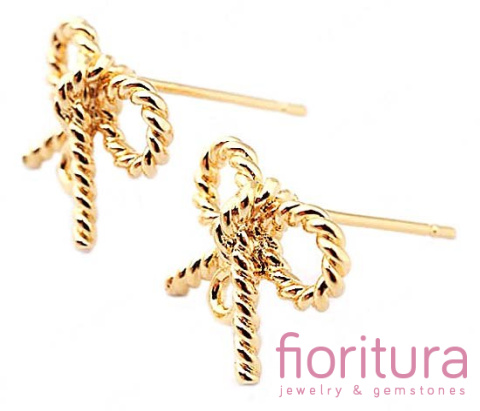 SZTYFTY KOKARDKI 16x13MM POZŁACANE