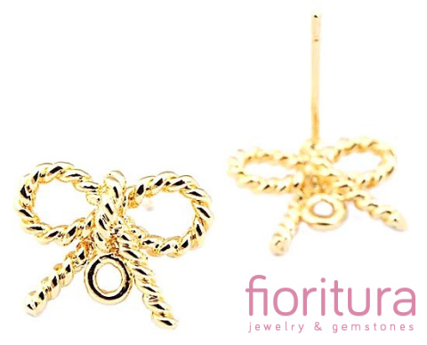 SZTYFTY KOKARDKI 16x13MM POZŁACANE