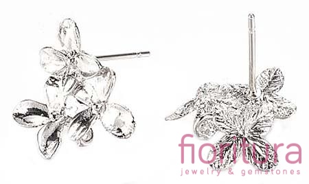 SZTYFTY TRZY KWIATY 15x14MM POSREBRZANE