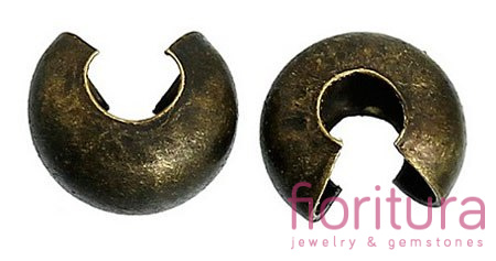 ZACISKI TYPU CRIMP COVER 4MM KOLOR STARE ZŁOTO