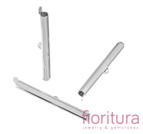 ZAKOŃCZENIE TUBOWE 30x6MM KOLOR STARE SREBRO