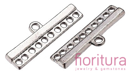 ROZDZIELACZ NA DZIESIĘĆ 28x9x2,5MM KOLOR STARE SREBRO