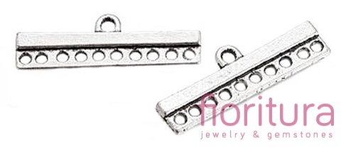 ROZDZIELACZ NA DZIESIĘĆ 28x9x2,5MM KOLOR STARE SREBRO