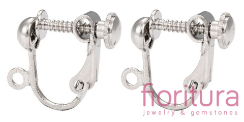 KLIPSY PRZYKRĘCANE Z OCZKIEM DO PODWIESZANIA 17x13x5MMM KOLOR STARE SREBRO