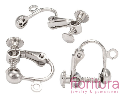 KLIPSY PRZYKRĘCANE Z OCZKIEM DO PODWIESZANIA 17x13x5MMM KOLOR STARE SREBRO