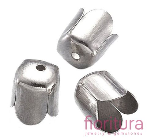 KOŃCÓWKA DO WKLEJANIA 6MM KOLOR STARE SREBRO