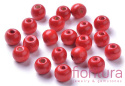 KORALIKI DREWNIANE KULA 12MM KOLOR CZERWONY