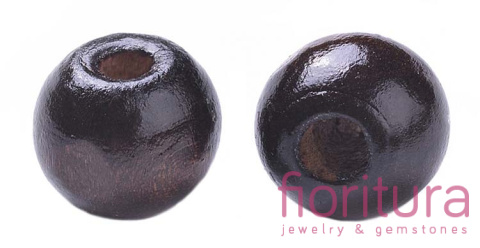 KORALIKI DREWNIANE KULA 8MM KOLOR CIEMNY BRĄZ