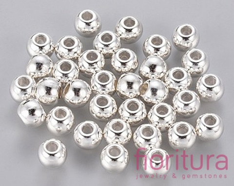 PRZEKŁADKI BECZKA 6x5MM KOLOR SREBRNY