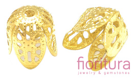 NAKŁADKA FILIGRANOWA STOŻEK 10x11MM POZŁACANY