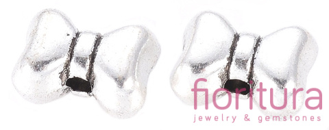 PRZEKŁADKA KOKARDKA 10x8x5MM KOLOR STARE SREBRO