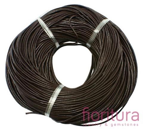 RZEMIEŃ OKRĄGŁY SKÓRA NATURALNA 1MM KOLOR COCONUT BROWN