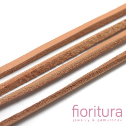 RZEMIEŃ PŁASKI SKÓRA NATURALNA 3X2MM KOLOR SANDY BROWN