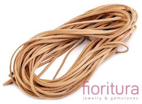 RZEMIEŃ PŁASKI SKÓRA NATURALNA 3X2MM KOLOR SANDY BROWN