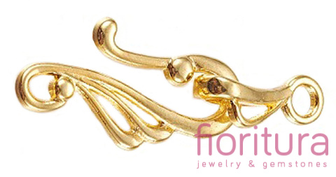 ZAPIĘCIE DEKORACYJNE TYPU HAK 25x16MM KOLOR ZŁOTY