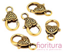 ZAPIĘCIE KARABIŃCZYK OZDOBNY 26x14MM KOLOR ANTYCZNE ZŁOTO