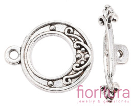 ZAPIĘCIE PRZEKŁADKOWE 20x16MM KOLOR STARE SREBRO